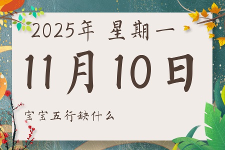 2025年11月10日出生的男孩女孩五行属什么缺什么
