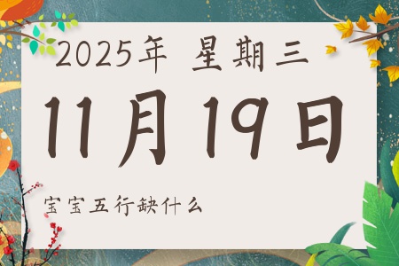 2025年11月19日出生的男孩女孩五行属什么缺什么