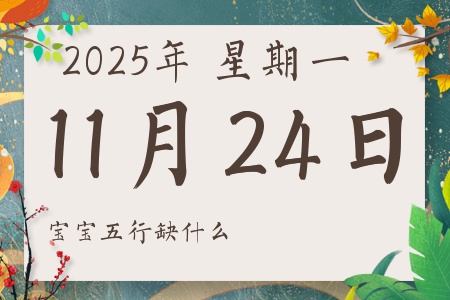 2025年11月24日出生的男孩女孩五行属什么缺什么